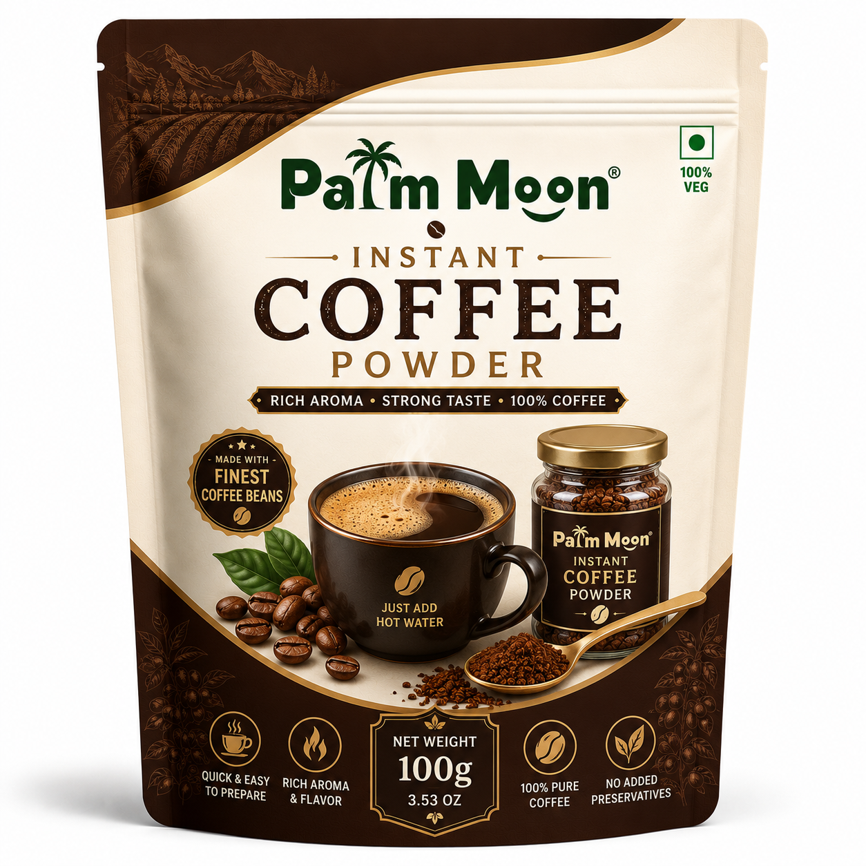 Palm Moon Instant Coffee Powder 100g